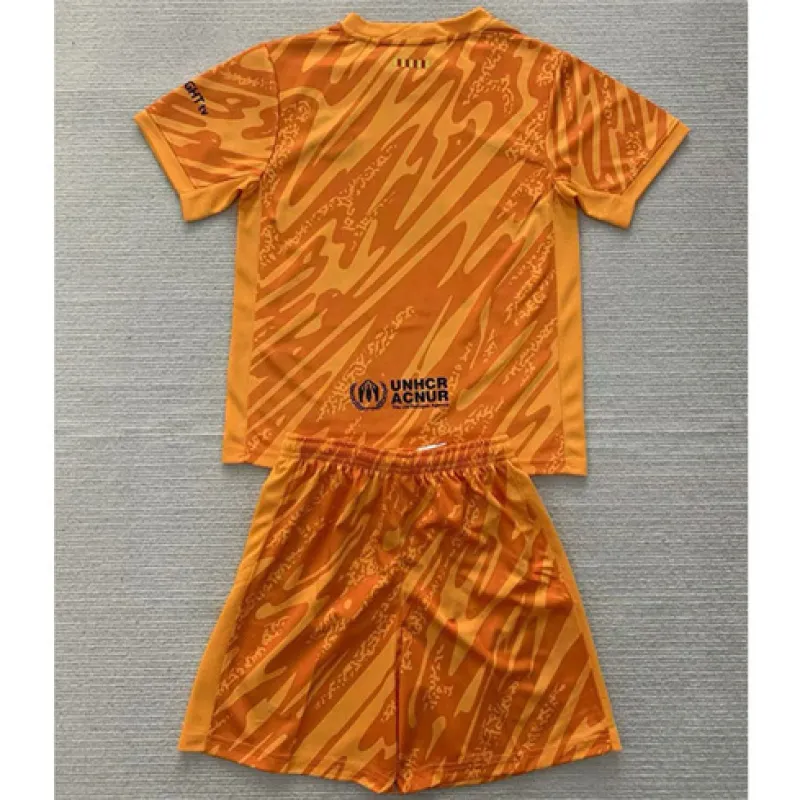 FC Barcelona Maglia e pantaloncini di portiere per bambini 2024/25 - Arancione