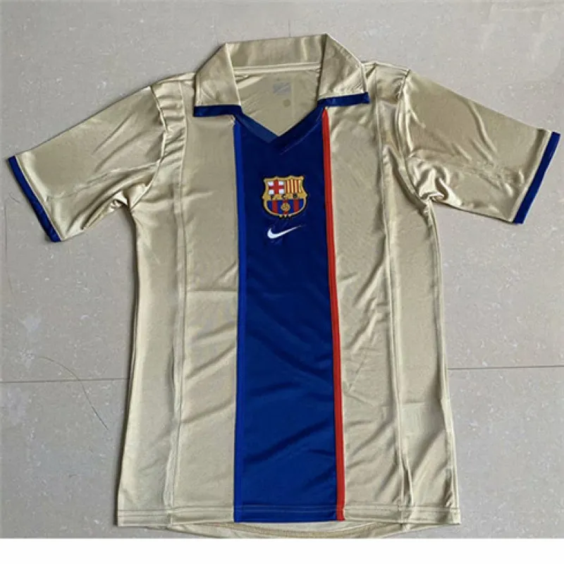 Maillot rétro du FC Barcelona 2002 d'extérieur - Or
