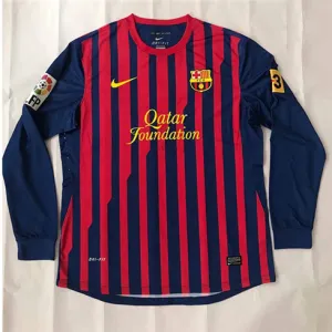 FC Barcelona Retro Long-Sleeved Jersey 2011/12  Home - Red/Blue