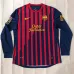 Maillot rétro à manches longues du FC Barcelona 2011/12  domicile - Rouge/Bleu