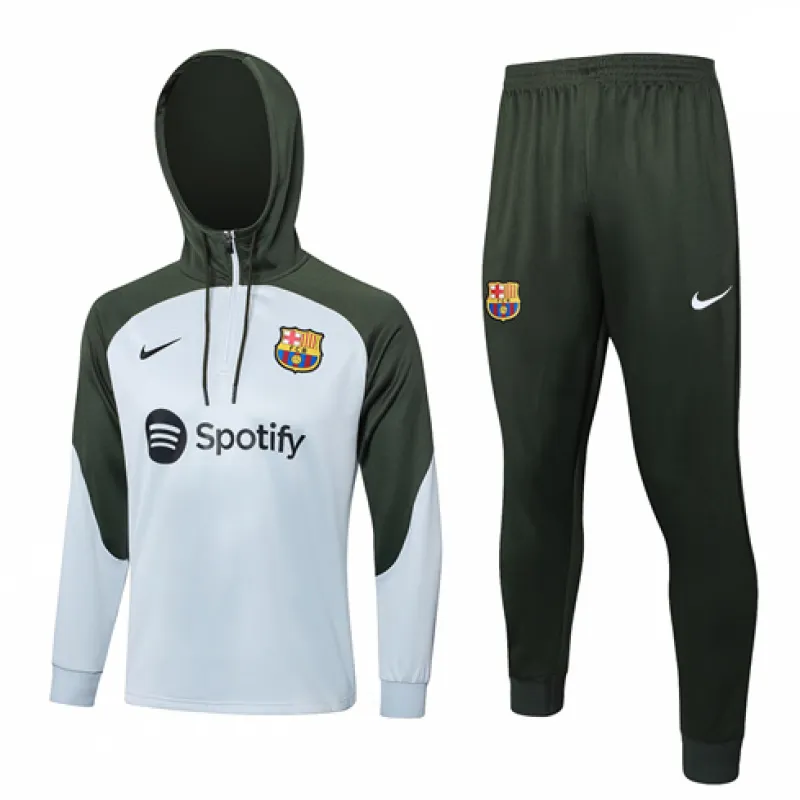 Ropa de deporte con capucha para niños del FC Barcelona 2024/25 - Blanco