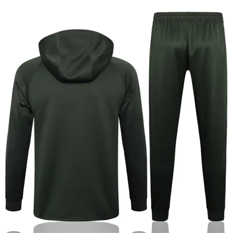 FC Barcelona Children's Hooded Sportswear 2024/25 - Dark Green