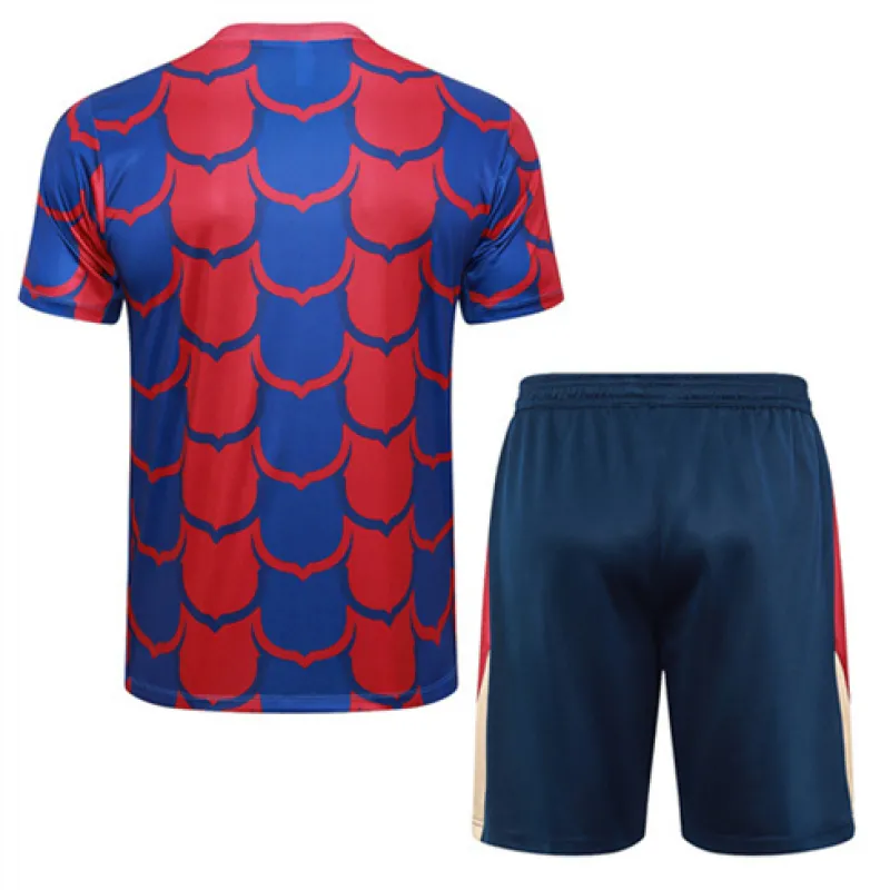 Maillot d'entraînement + Shorts du FC Barcelona 2024/25 - Rouge/Bleu