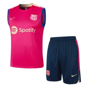 Ensemble de short et gilet du FC Barcelona 2024/25 - Rose