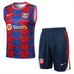 Ensemble de short et gilet du FC Barcelona 2024/25 - Rouge/Bleu