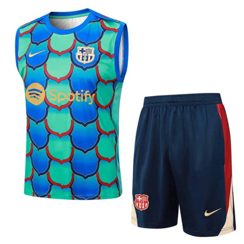 Ensemble de short et gilet du FC Barcelona 2024/25 - Vert