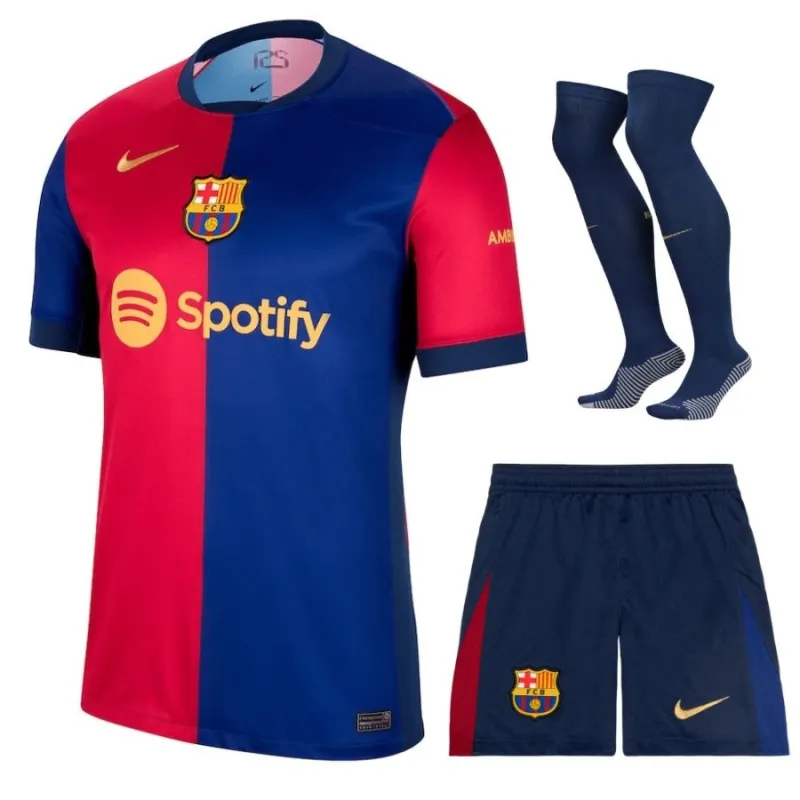 Set di maglia per bambini di FC Barcelona per le partite in casa 2024-25 - Blu/Rosso