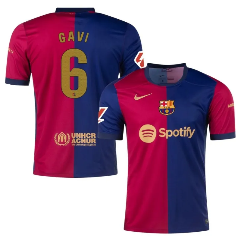 Gavi FC Barcelona 2024-25 Heimtrikot - Blau/Rot
