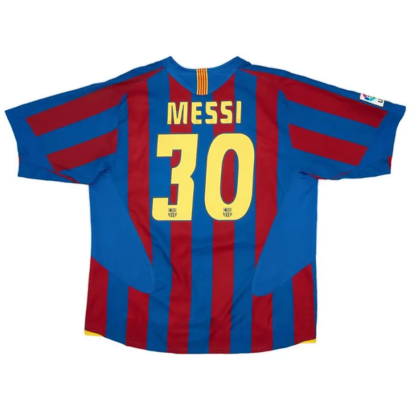 Messi Barcelona Retro Jersey 2005/06 Home - Red/Blue