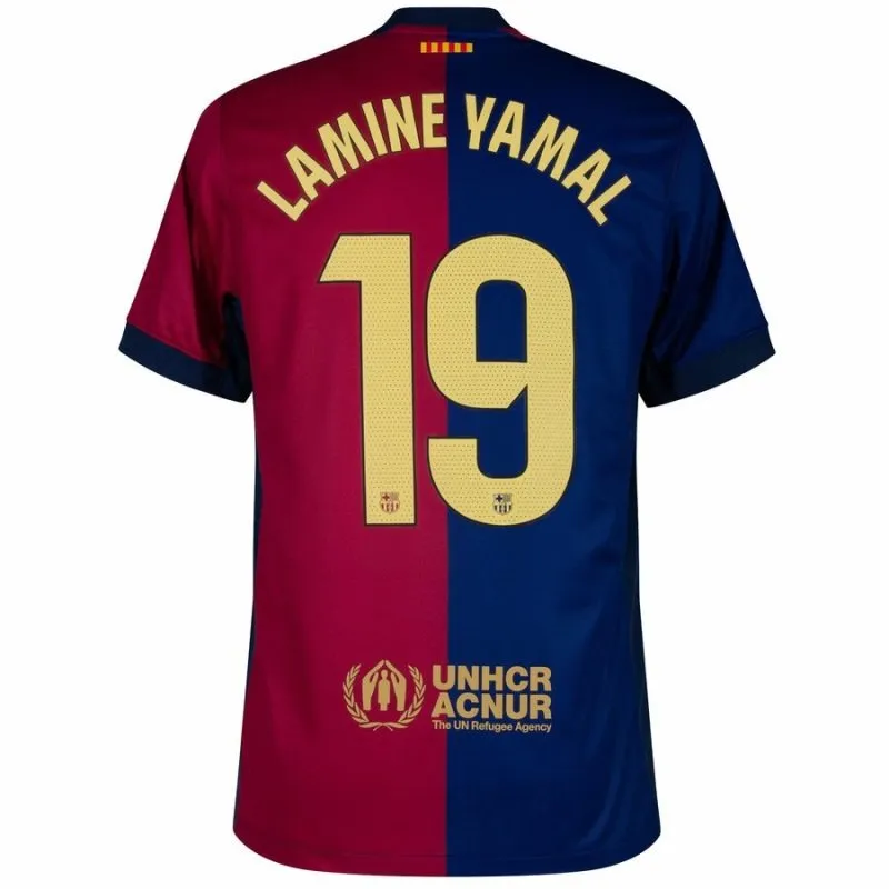 Maillot enfant LAMING YAMAL du FC Barcelona 2024/25 domicile avec le nouveau sponsor - Rouge/Bleu