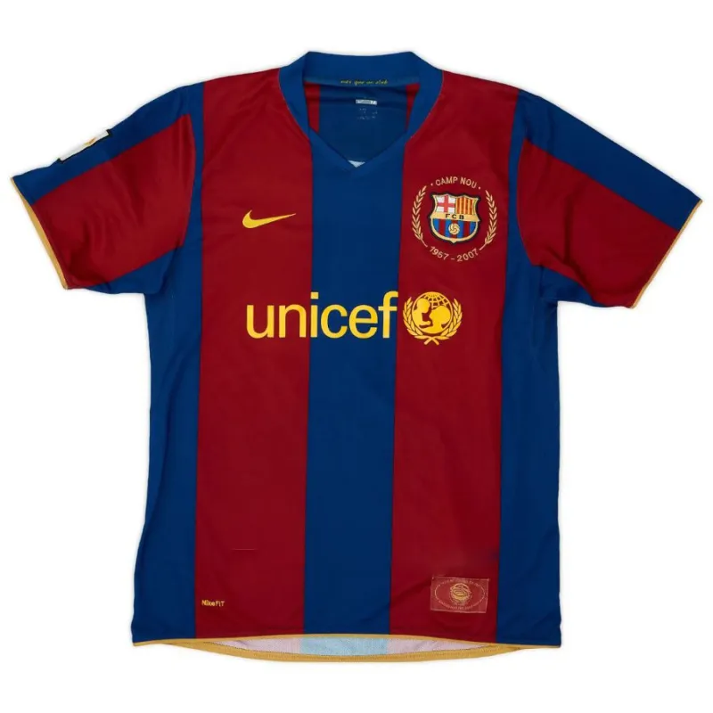 Maglia retro di Henry per il Barcelona, casa 2007/08 - Rosso/Azzurro