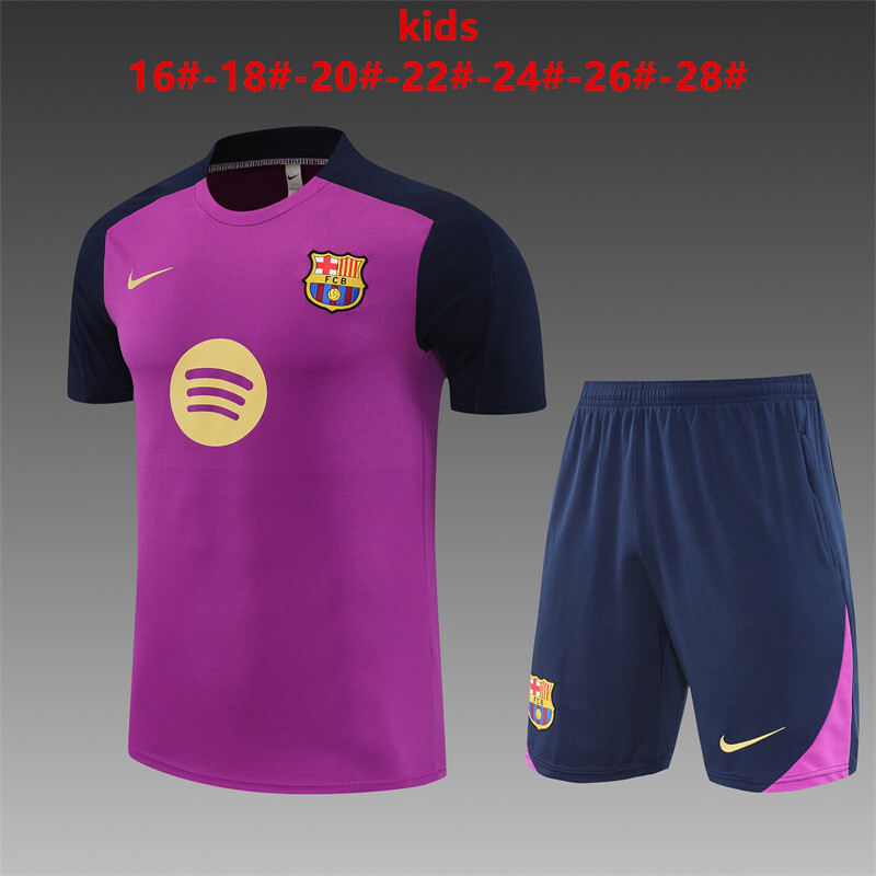 Barcelona 2025/26 Kids Training Set purple