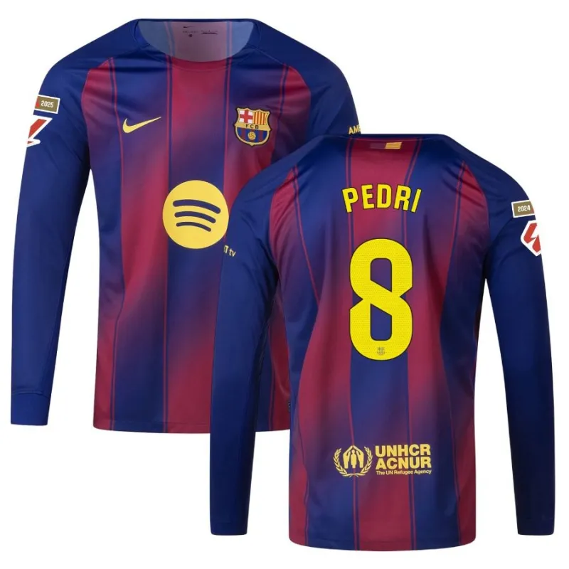 Barcelona Home Long Sleeve Jersey 2025/26 PEDRI