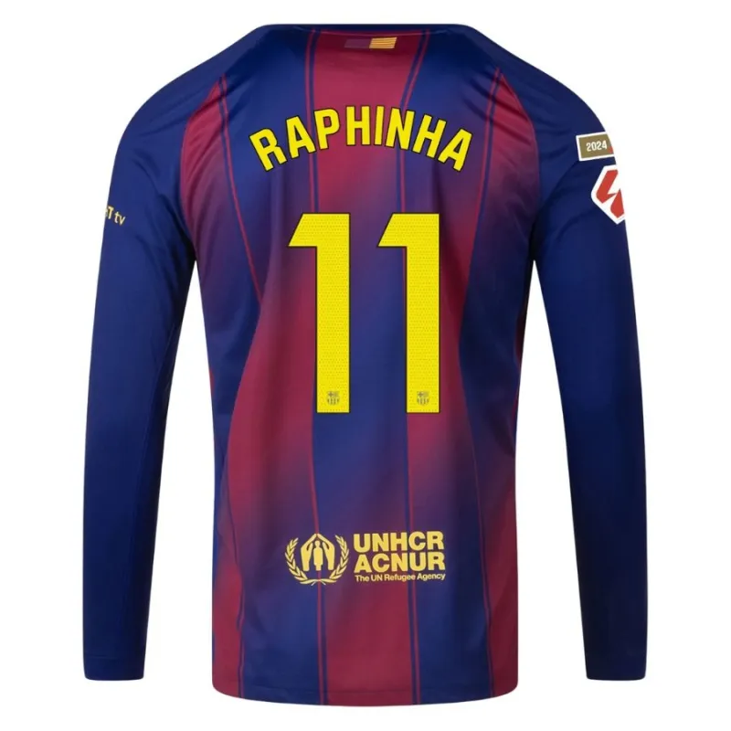 Barcelona Home Long Sleeve Jersey 2025/26 RAPHINHA