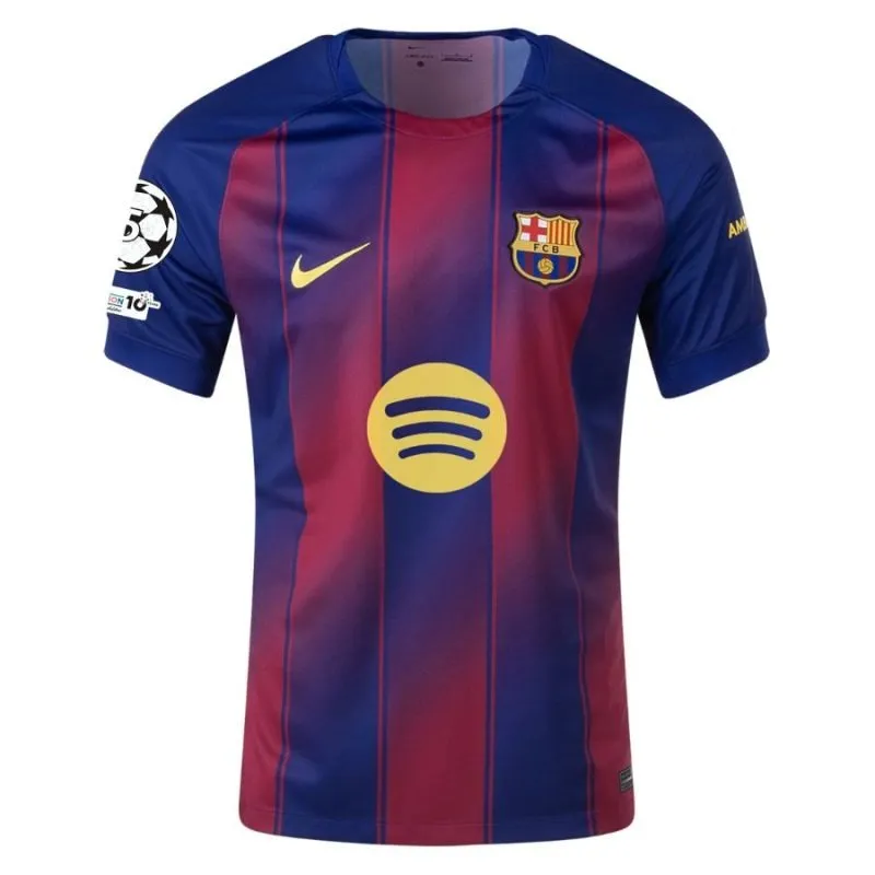 Barcelona RAPHINHA 2025/26 Home UCL Kids' Jersey Set - Red/Blue