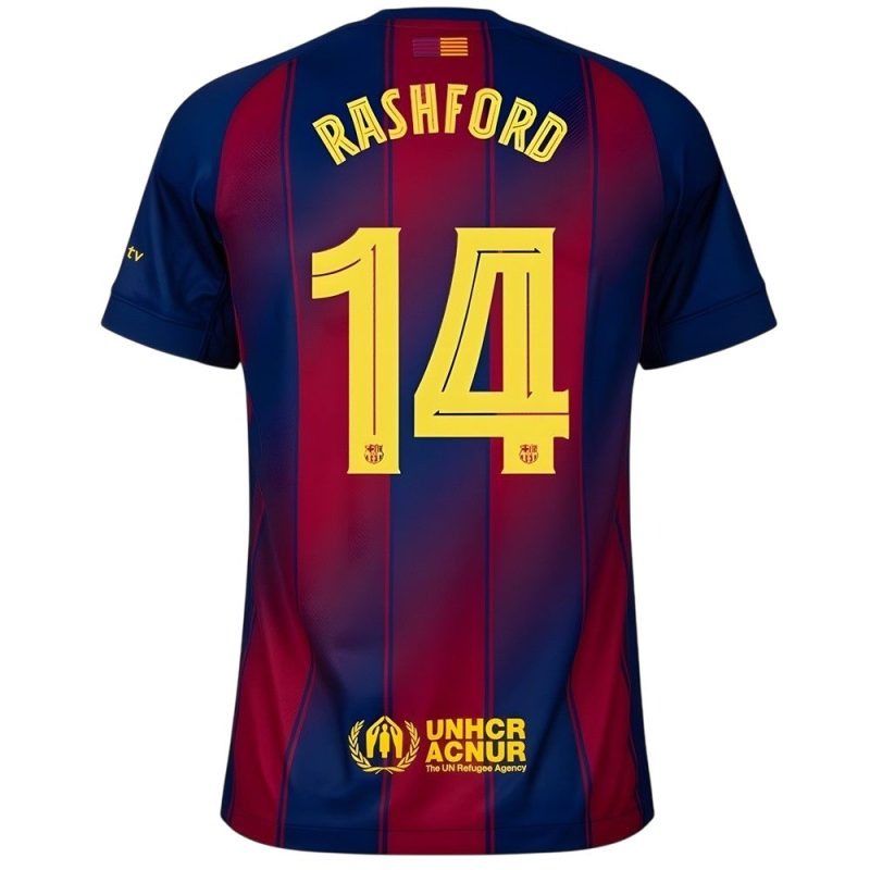 Barcelona RASHFORD 2025/26 Home Kids' Jersey Set - Red/Blue