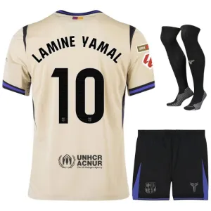 Barcelona YAMAL 2025/26 Kids’ Away Kit - Beige
