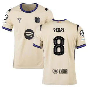 Barcelona PEDRI UCL 2025/26 Away Jersey - Beige