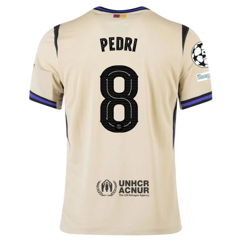 Barcelona PEDRI UCL 2025/26 Kids Away Jersey - Beige