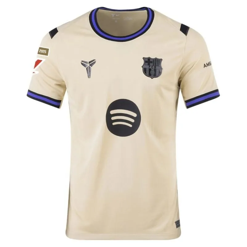 Barcelona RASHFORD 2025/26 Kids Away Jersey - Beige