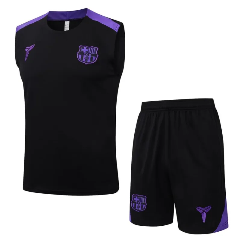 Set pantaloncini e canotta Barcelona 2025/26 nero viola