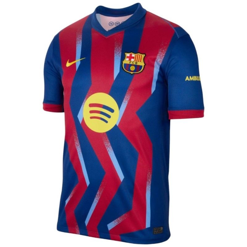 Barcelona 2025/26 Fourth Kids Kit - Blue/Red