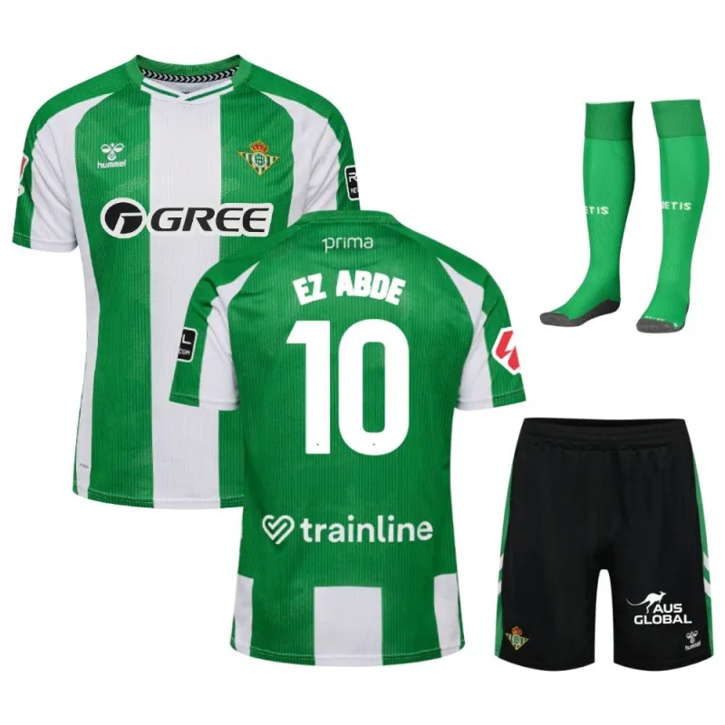 ABDE Real Betis 2025/26 Home Kids' Jersey Set - Green/White