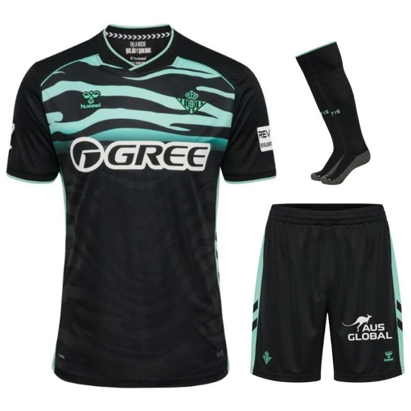 Real Betis 2025/26 Ensemble enfant maillot troisième - Noir