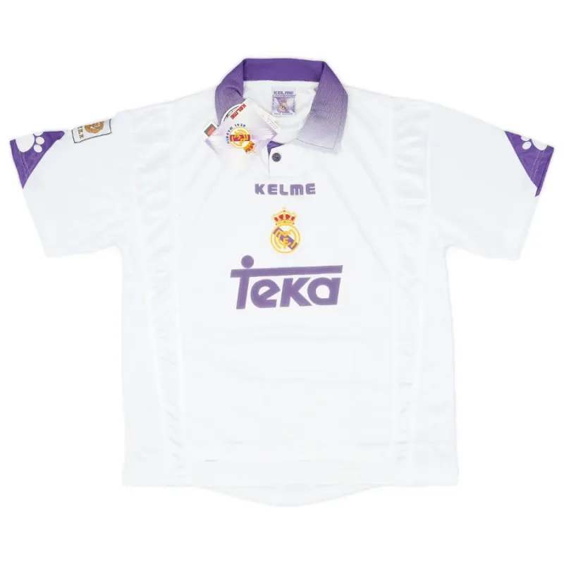 Real Madrid 1997/98 Maglia casalinga retrò - Bianca