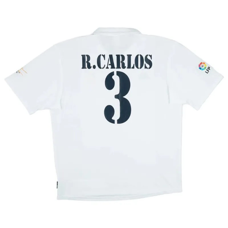Real Madrid R.CARLOS 2002/03 Retro Home Jersey - White
