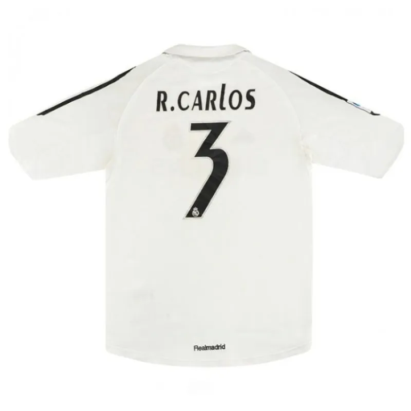 Real Madrid R.CARLOS 2005/06 Maillot domicile rétro - Blanc