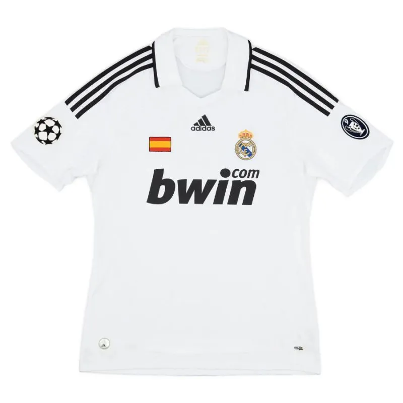 Real Madrid V.NISTELROOY 2008/09 Maillot domicile rétro - Blanc