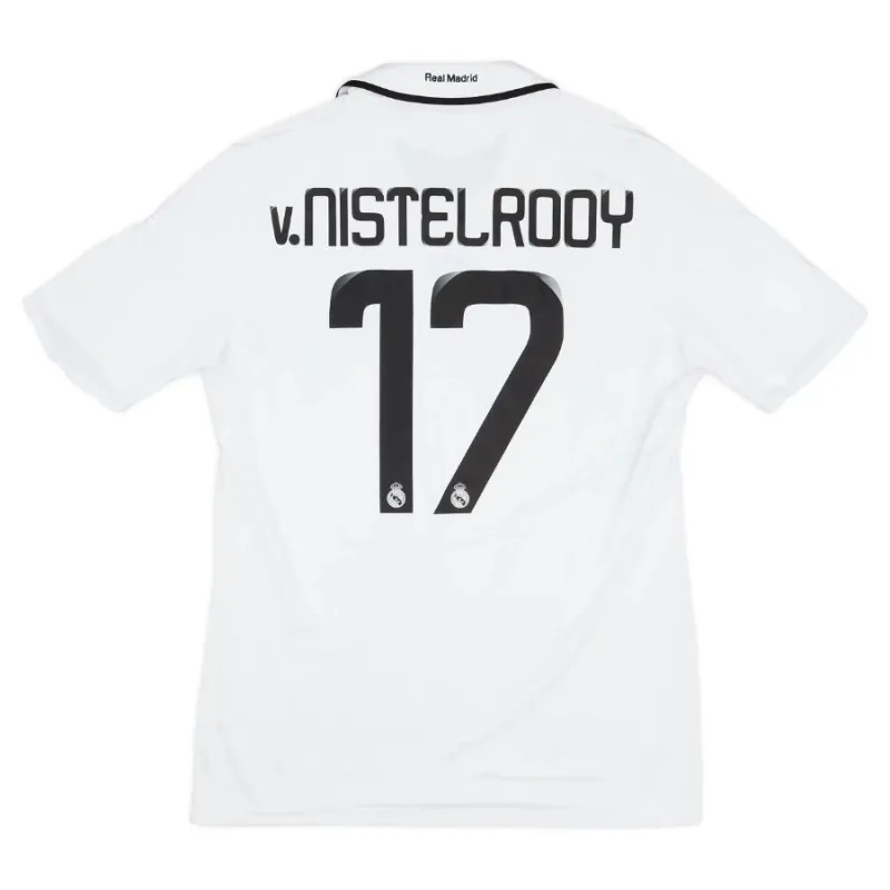 Real Madrid V.NISTELROOY 2008/09 Maillot domicile rétro - Blanc