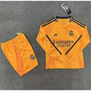Real Madrid Maillot à manches longues et shorts pour enfants 2024/25 à l'extérieur - Orange