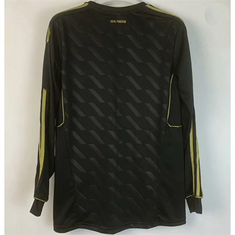 Maillot rétro à manches longues du Real Madrid 2011/12 extérieur - Noir