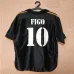 Real Madrid Retro-Trikot Nr.10 von Luis Figo 1999/00 Auswärtsspiel - Schwarz