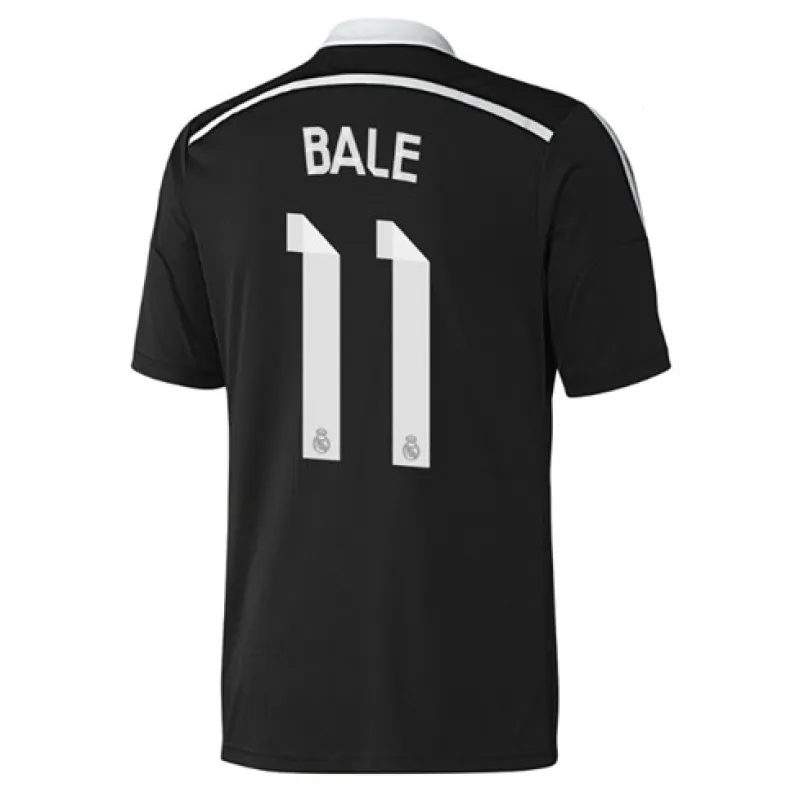 Real Madrid Retro-Drittes Trikot Nr.11 von Gareth Bale 2014/15 - Schwarz
