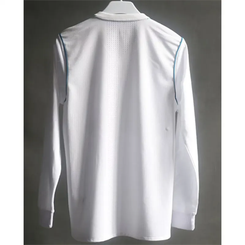 Maillot rétro à manches longues du Real Madrid 2017/18 domicile - Blanc