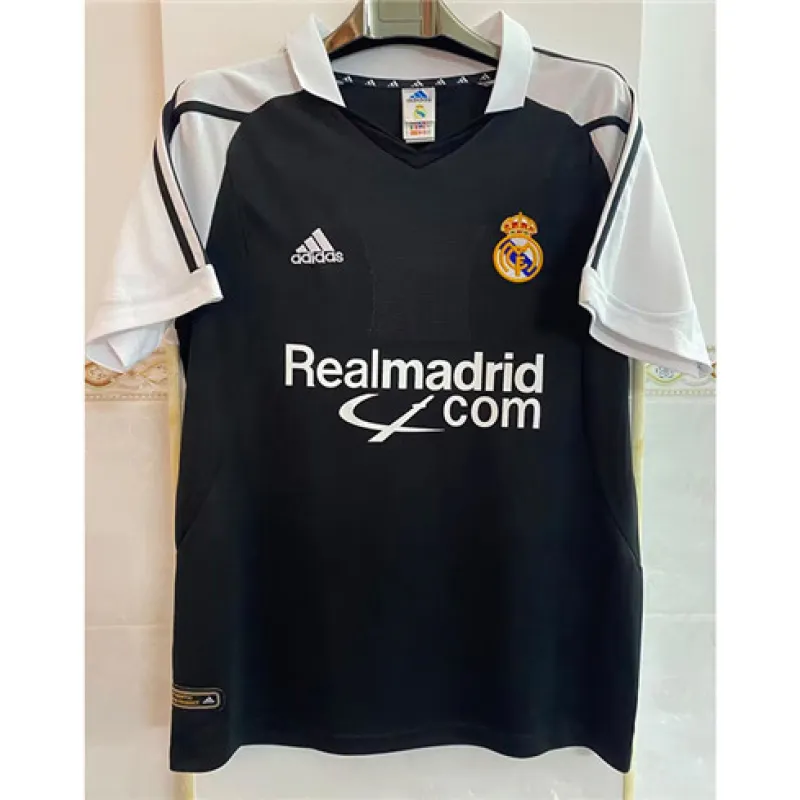 Real Madrid Retro-Trikot  2001/02 Auswärtsspiel - Schwarz