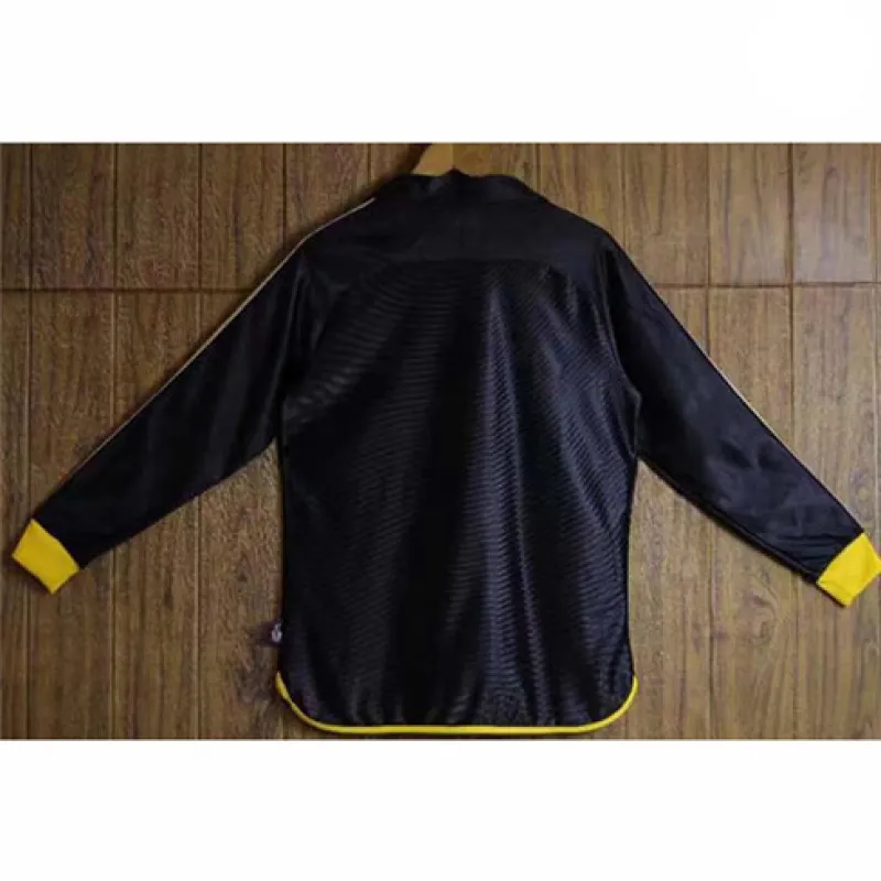 Maglia retro a maniche lunghe del Real Madrid 1998-00 Trasferta - Nera
