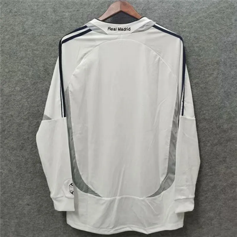 Maglia retro a maniche lunghe del Real Madrid 2006/07 campo casa - Bianca