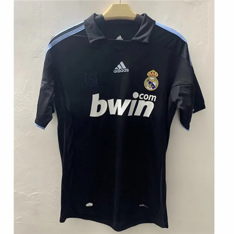 Maillot rétro du Real Madrid  2009/10 extérieur - Noir