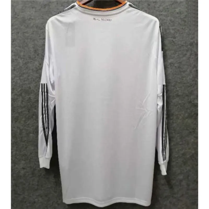 Real Madrid Langarm-Retro-Trikot 2013/14 Heimspiel - Weiß