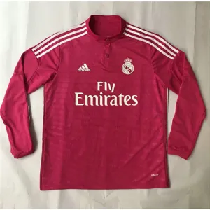Real Madrid Long-sleeved Retro Jersey 2014/15 Away - Red