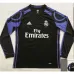 Troisième maillot rétro à manches longues du Real Madrid 2015/16 - Noir