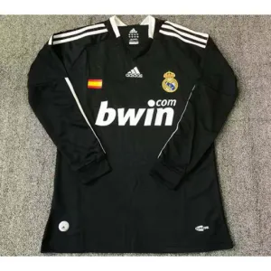 Real Madrid Long-sleeved Retro Third Jersey 2008/09 - Black