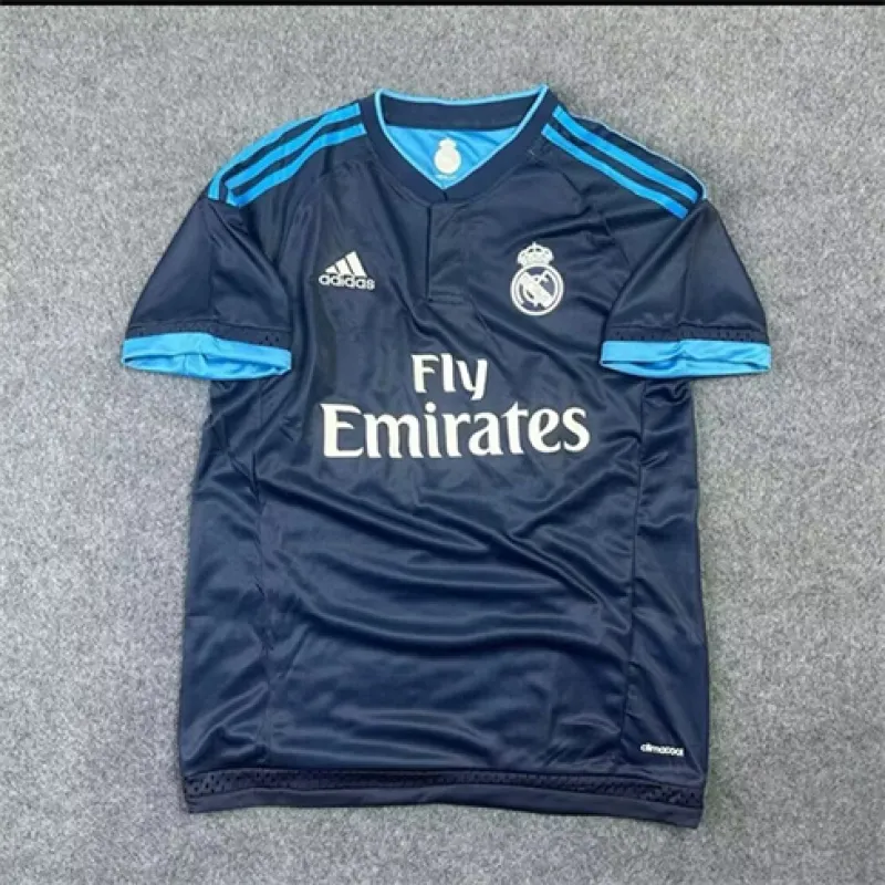 Maillot rétro du Real Madrid 2015/16 Extérieur - Bleu