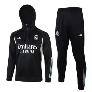 Real Madrid Kapuzen-Sportbekleidung 2024/25 - Schwarz