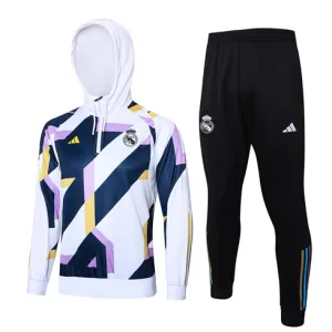 Real Madrid Kinder Hooded Sportbekleidung 2024/25 - Weiß