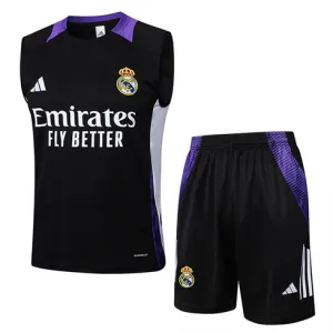 Conjunto de pantalones cortos y chaleco del Real Madrid 2024/25 - Negro